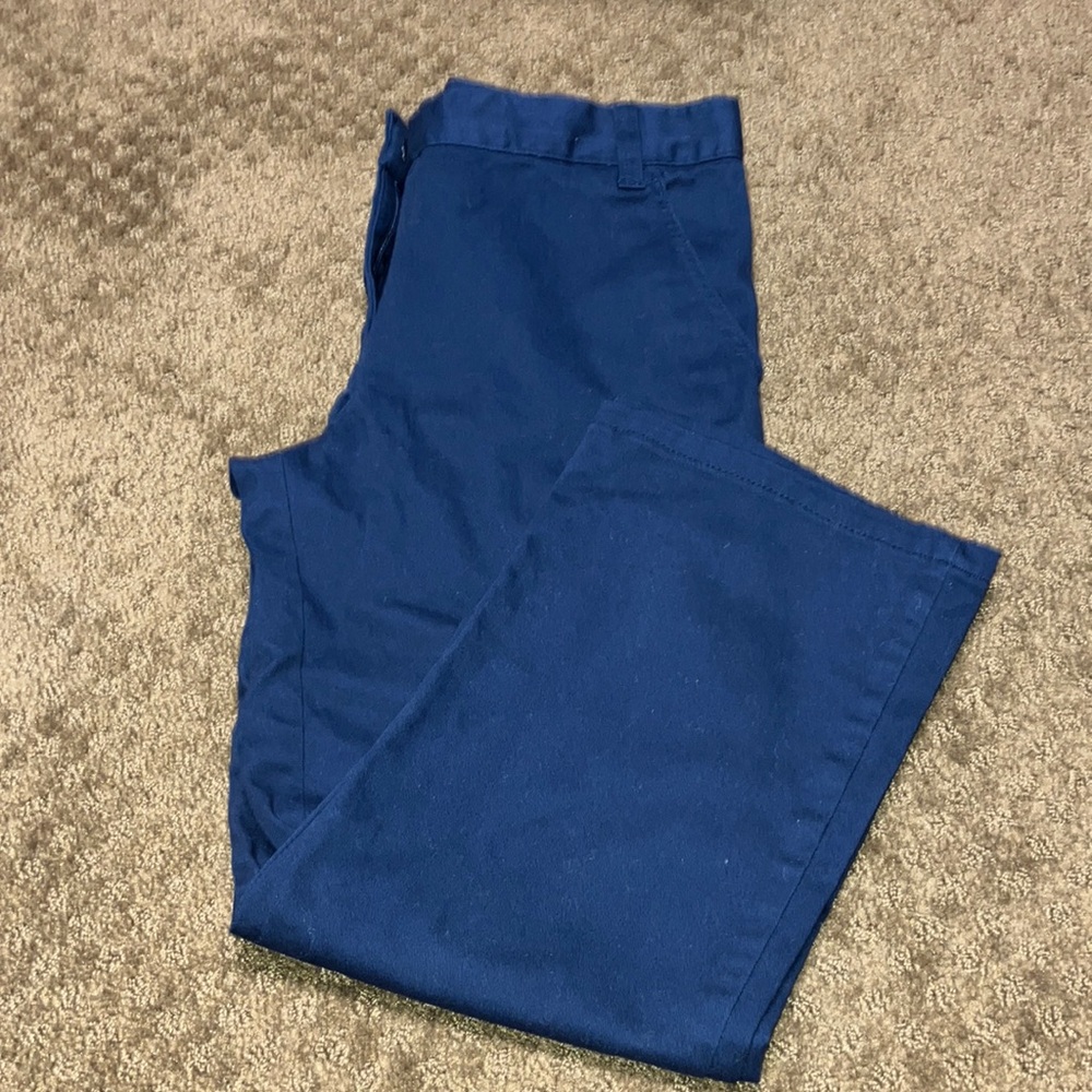 Chino Navy size 12, blue pants, for school uniform, 2 front pockets & 1 back EUC